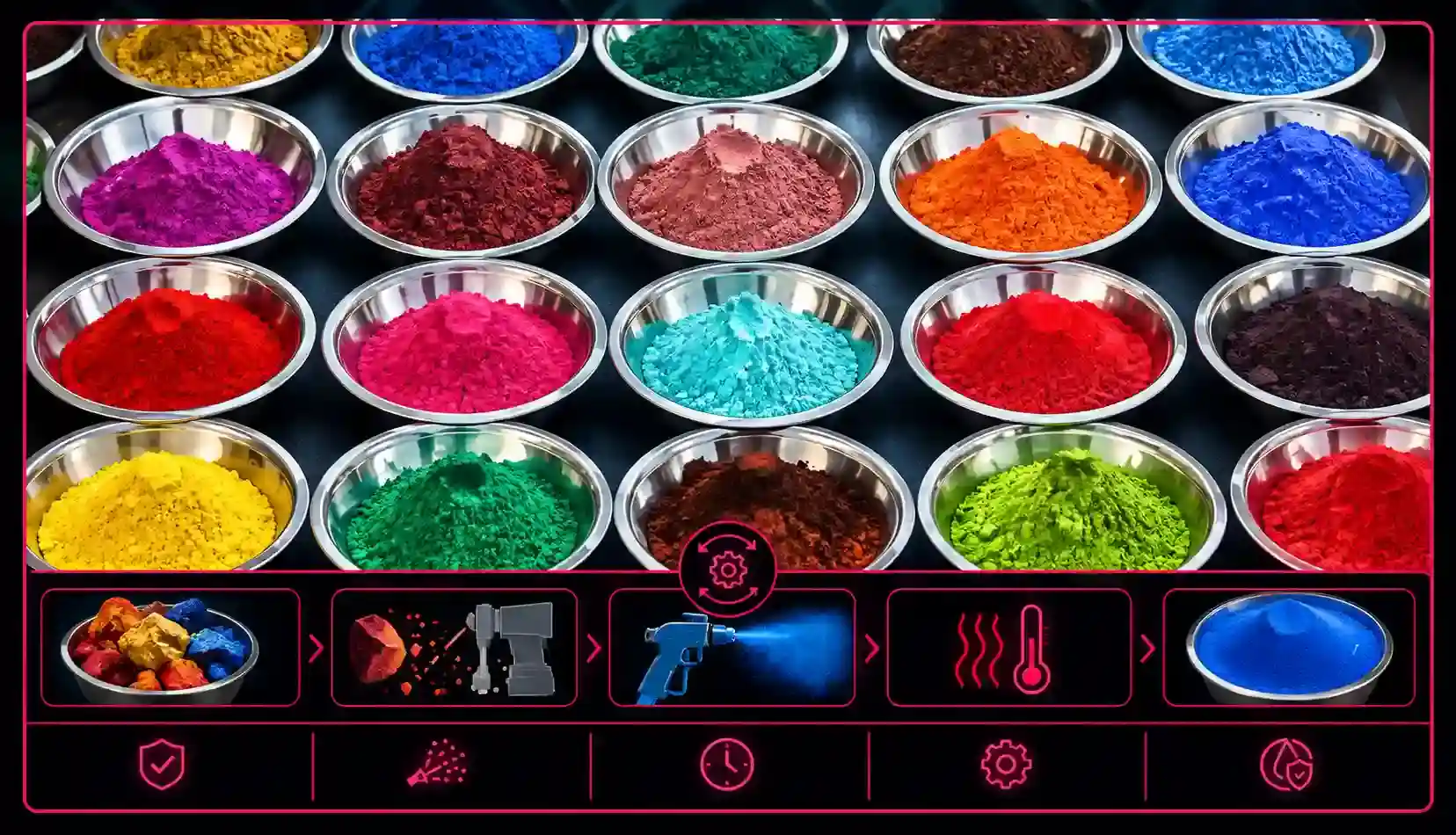 پاشش رنگ پودری