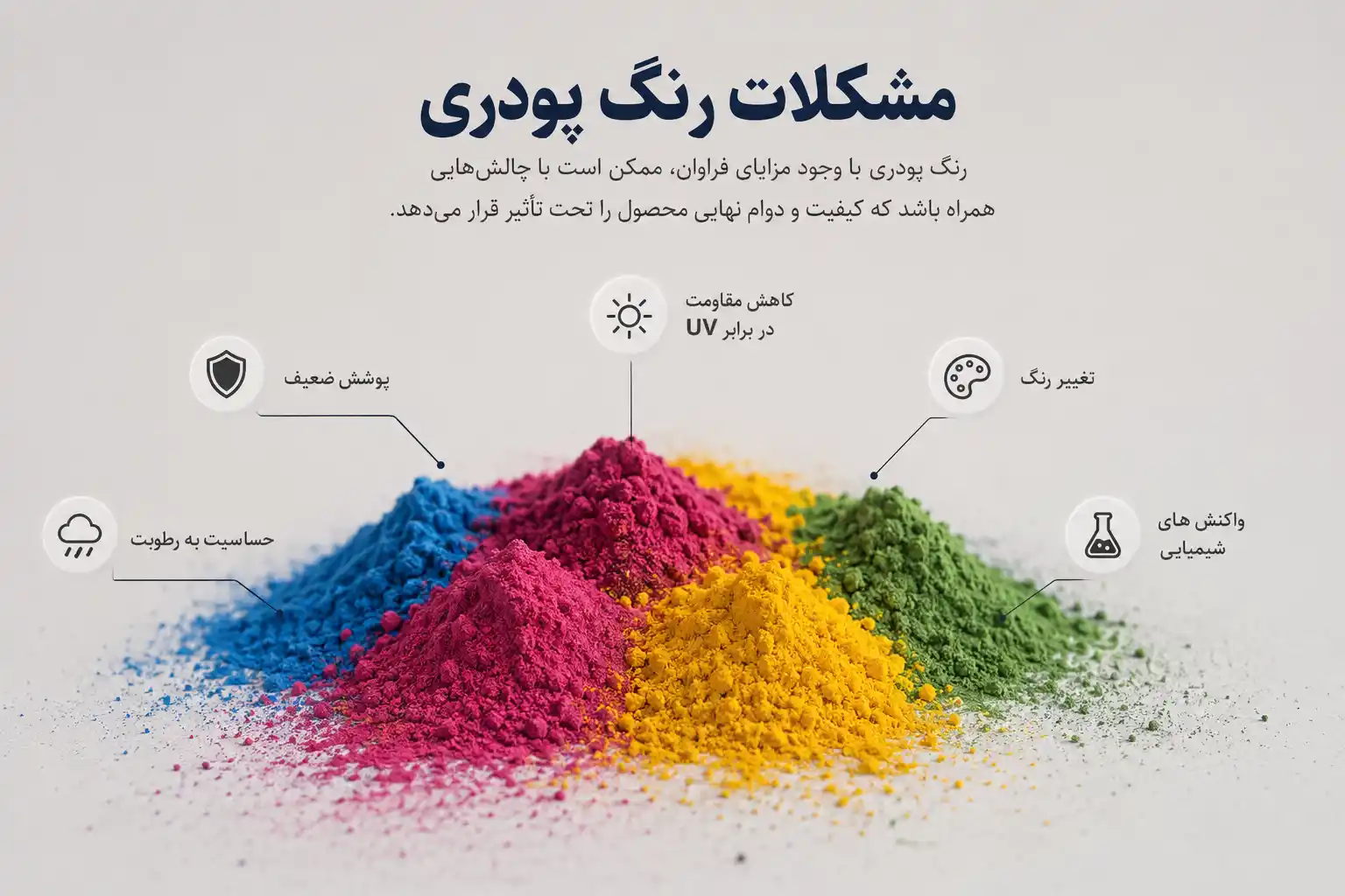 چگونه از مشکلات رنگ پودری پیشگیری کنیم؟ 